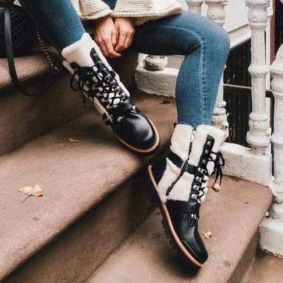 Sigerson Morrison Black Iris Shearling Boots